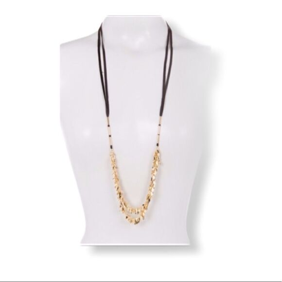 Leather Leaf Necklace - Picture 1 of 2